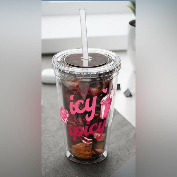 Spicy Book Lover Insulated Tumbler with Straw - Picture 4 of 5